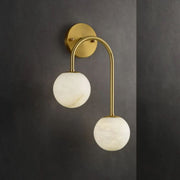 Alabaster Glo Modern Wall Sconce In Bedroom - GILDLAMPS