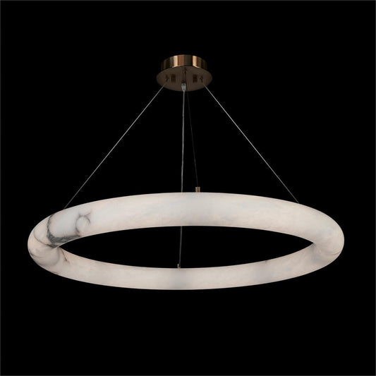 Alabaster Halo Pendant, Large - GILDLAMPS