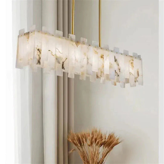 Alabaster Linear Chandelier 38.6 inch
