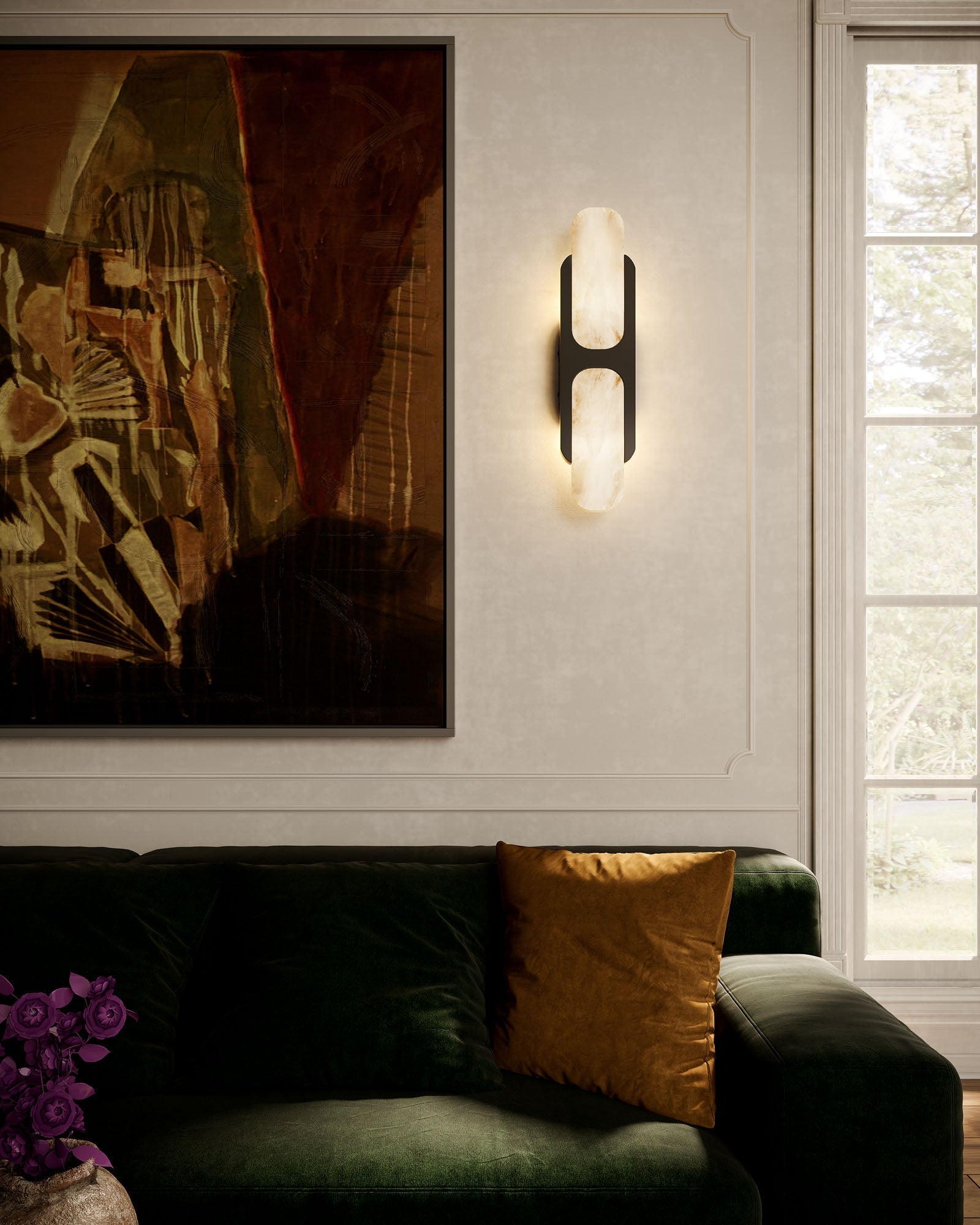 Alabaster Odin Large Wall Sconce - GILDLAMPS