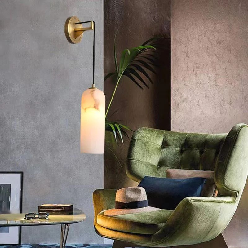 Alabaster Pendant Wall Sconce - GILDLAMPS