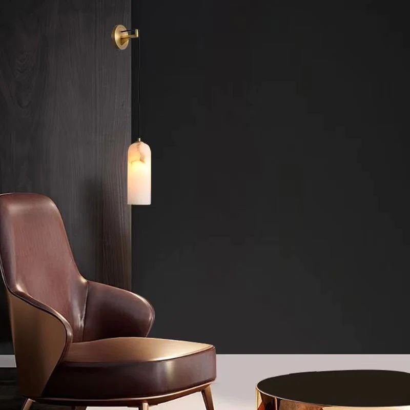 Alabaster Pendant Wall Sconce - GILDLAMPS