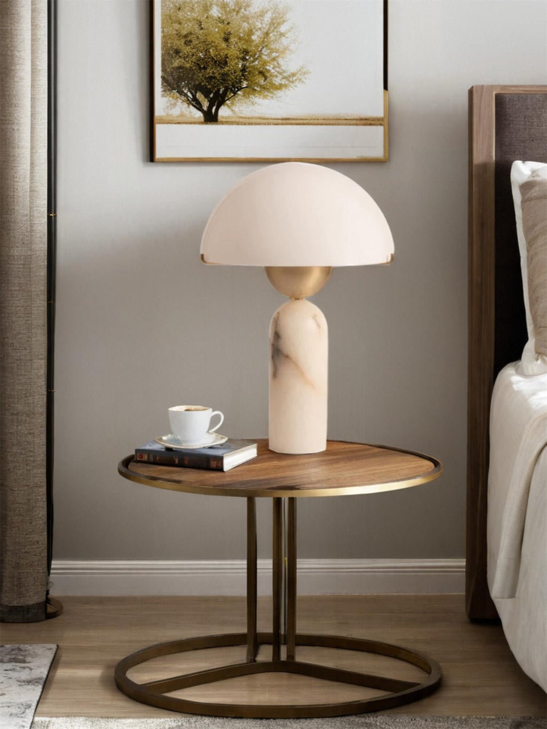 Alabaster Peono Table Lamp - GILDLAMPS