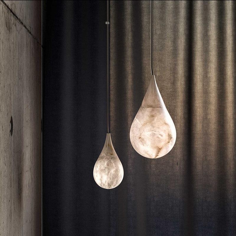 Alabaster Rain Pendant Lighting, Dining Table Pendant - GILDLAMPS