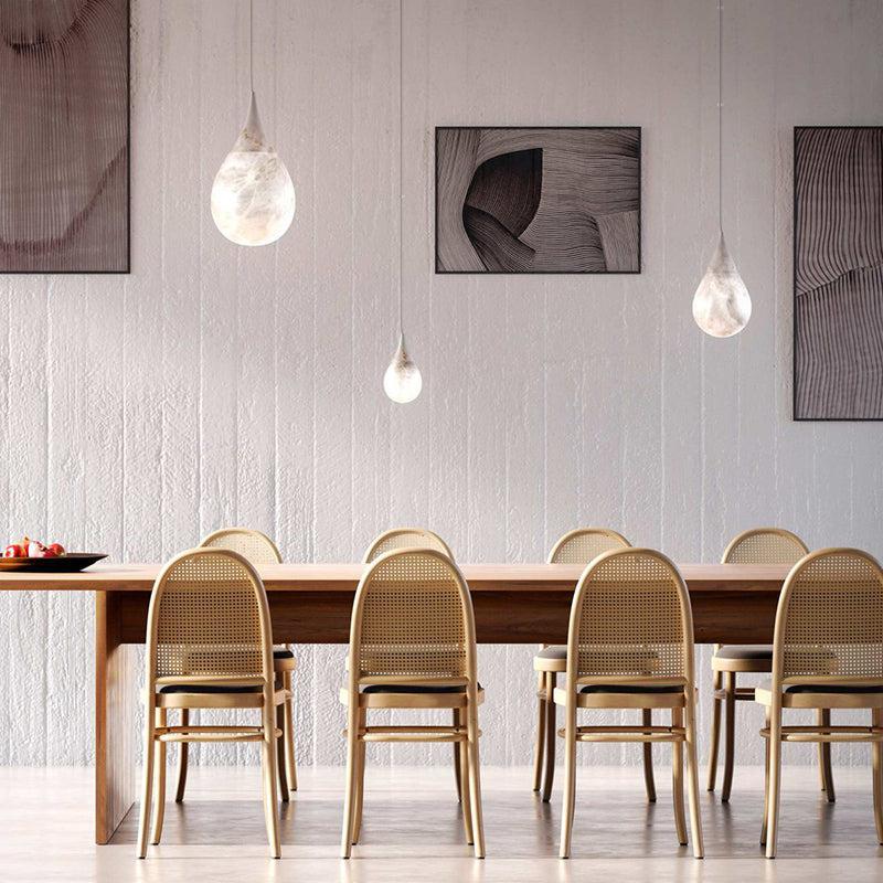 Alabaster Rain Pendant Lighting, Dining Table Pendant - GILDLAMPS