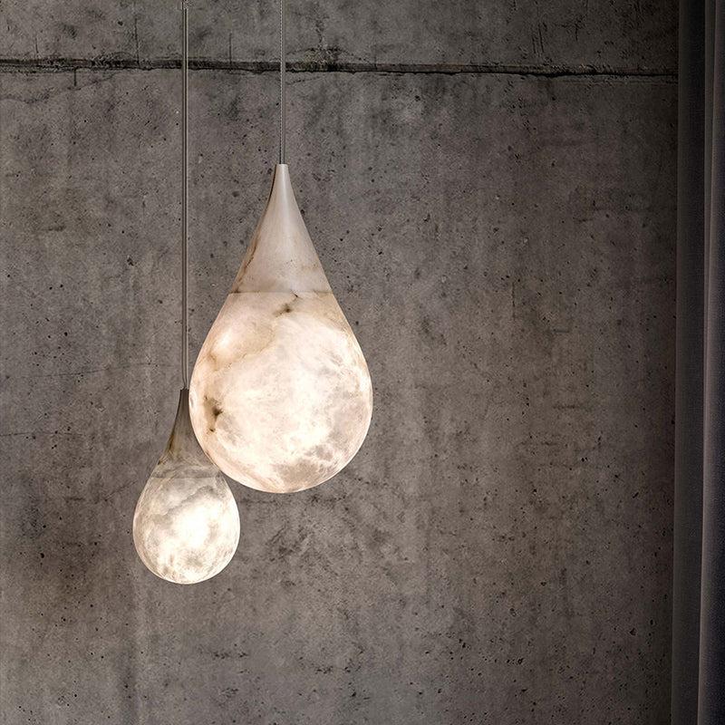 Alabaster Rain Pendant Lighting, Dining Table Pendant - GILDLAMPS