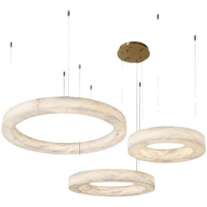Alabaster Round Modern Pendant - GILDLAMPS