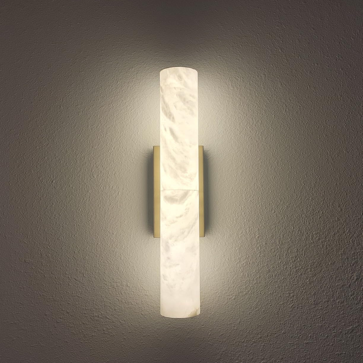 Alabaster Round Tube Wall Sconce - GILDLAMPS