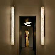 Alabaster Round Tube Wall Sconce - GILDLAMPS