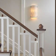 Alabaster Semi-Cylindrical Wall Sconce - GILDLAMPS