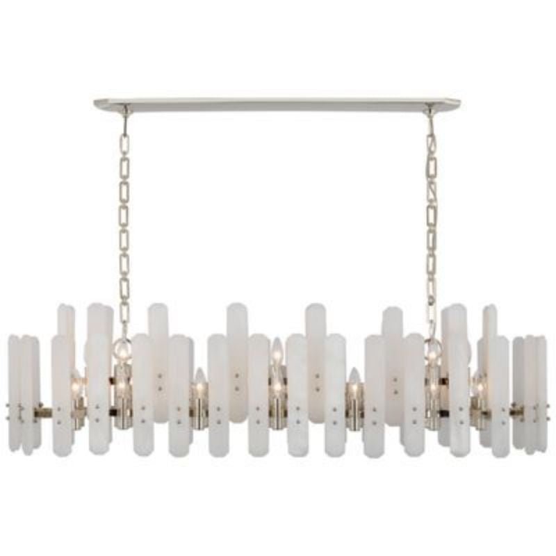 Alabaster Shield Large Linear Chandelier - GILDLAMPS