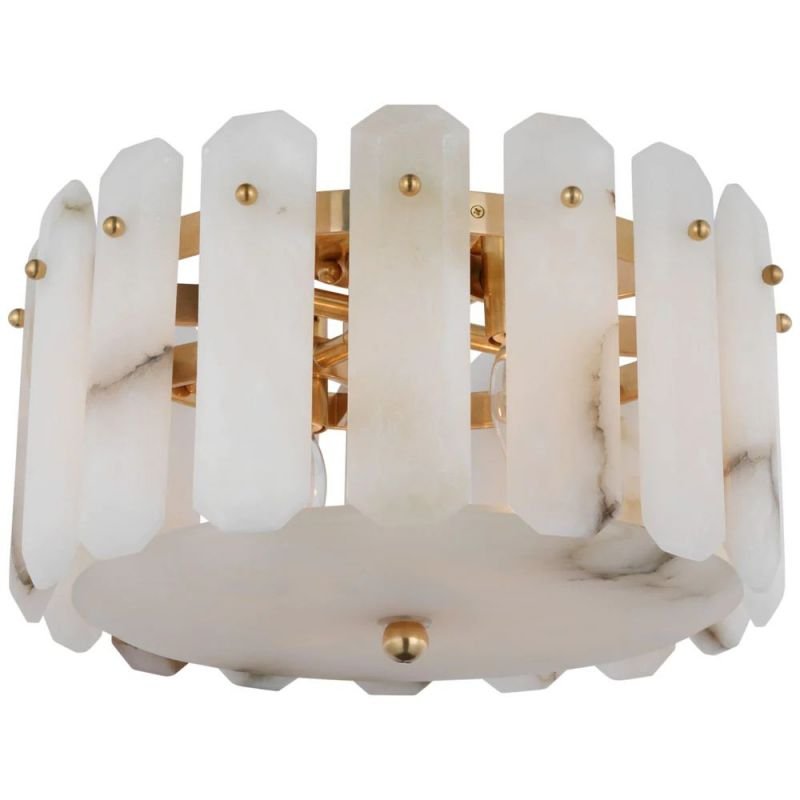 Alabaster Shield Small Ceiling Chandelier - GILDLAMPS