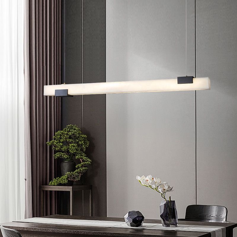Alabaster Square Pillar Dining Chandelier - GILDLAMPS