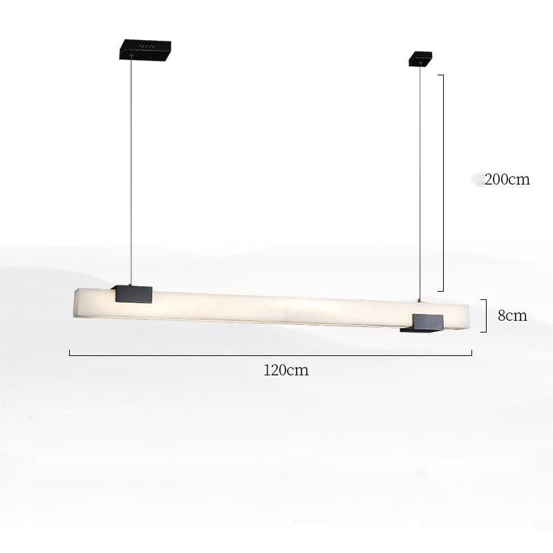 Alabaster Square Pillar Dining Chandelier - GILDLAMPS