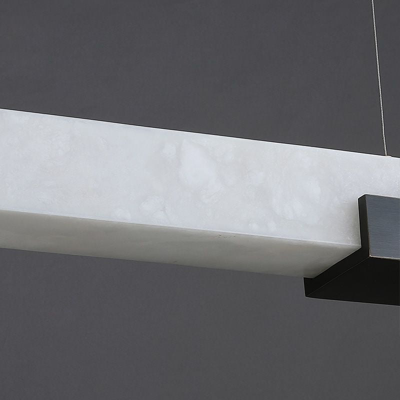 Alabaster Square Pillar Dining Chandelier - GILDLAMPS