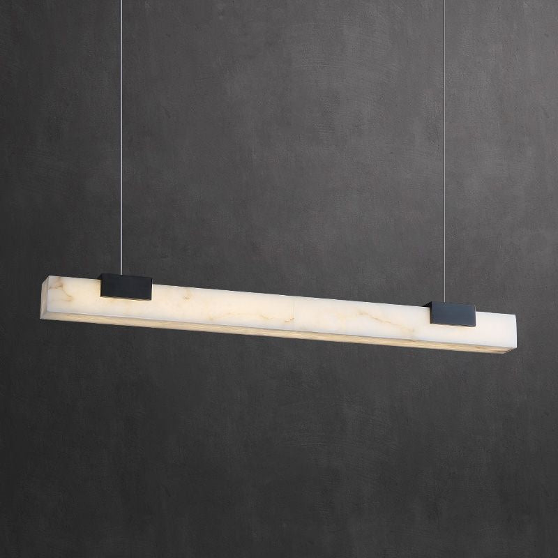 Alabaster Square Pillar Dining Chandelier - GILDLAMPS