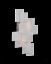 Alabaster Wall Sconce with a Nod to Mondrian - GILDLAMPS