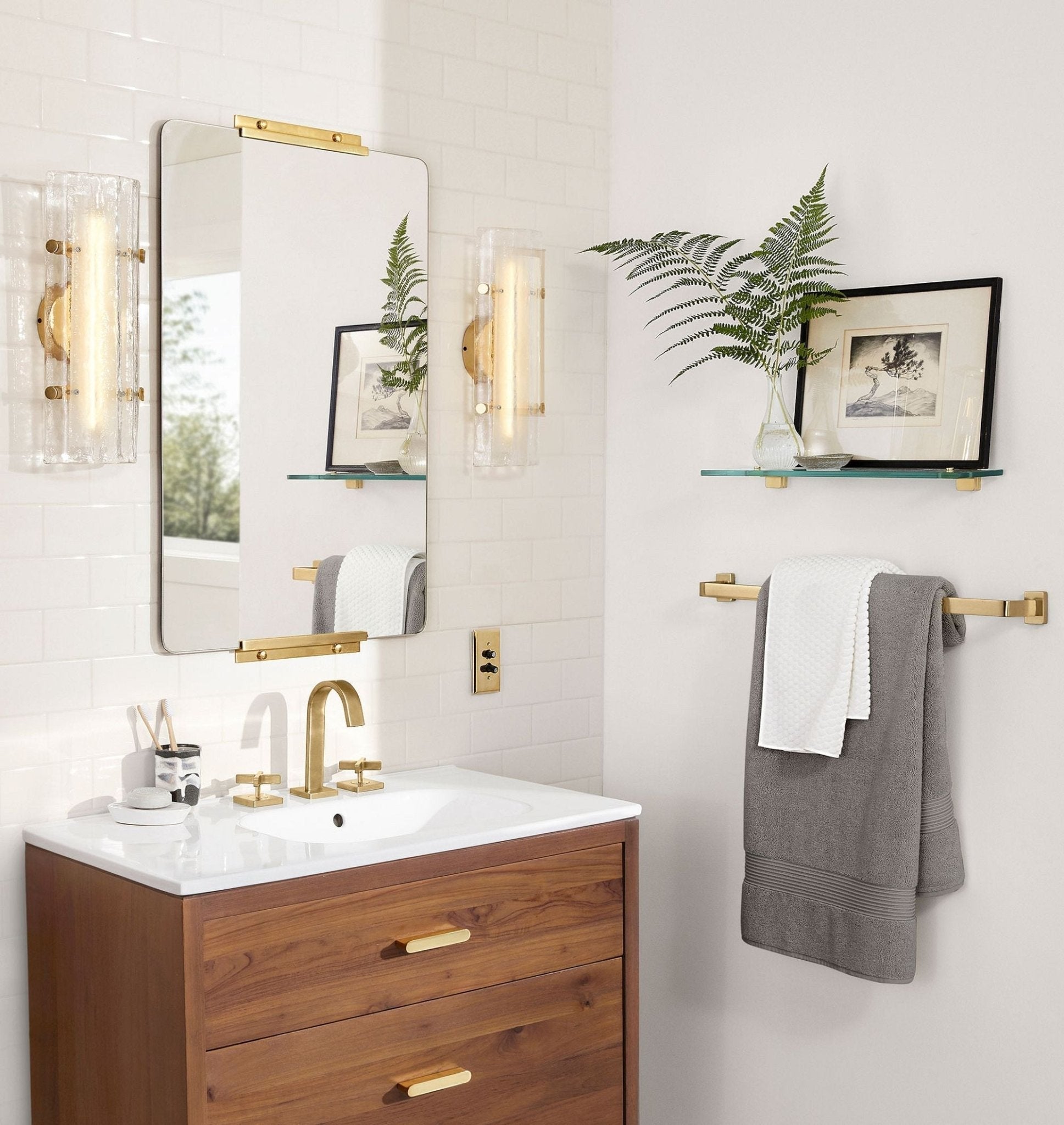 Alilang LED Glass Wall Sconce 16" - GILDLAMPS