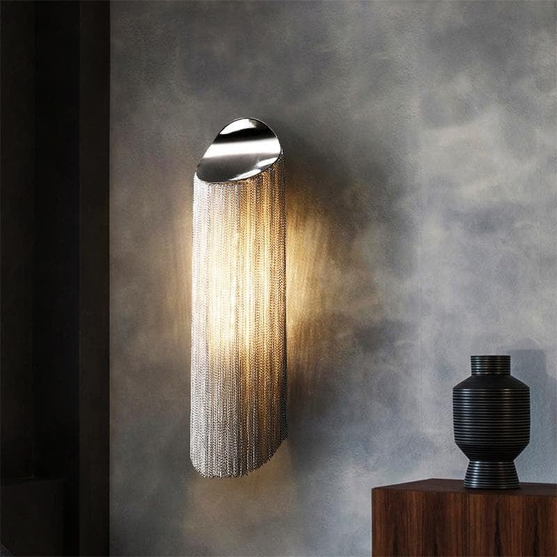 Alisa Plated Aluminum Tassel Long Wall Lamp - GILDLAMPS