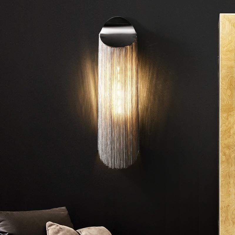 Alisa Plated Aluminum Tassel Long Wall Lamp - GILDLAMPS