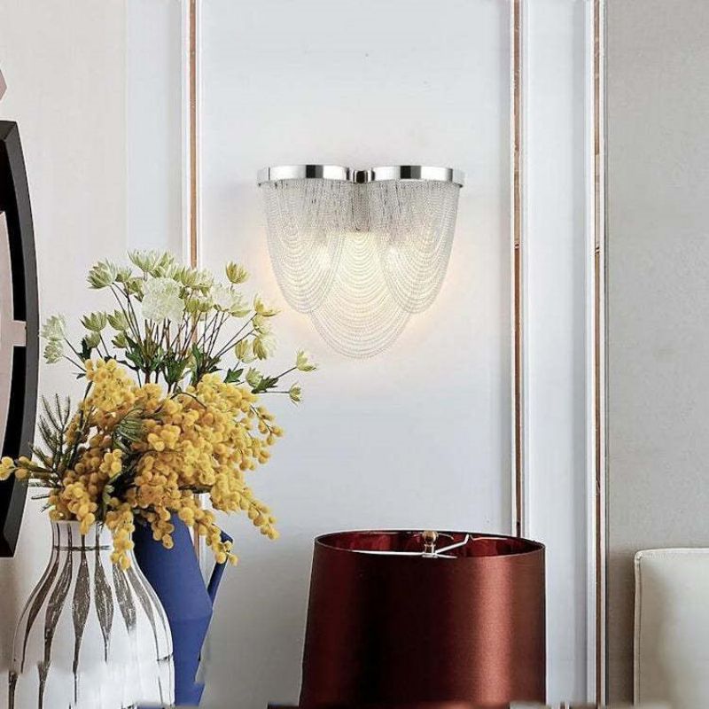Aluminum Chain Tassel Wall Sconce - GILDLAMPS