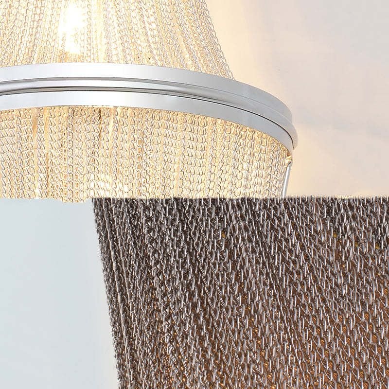 Aluminum Chain Wall Sconce In Living Room - GILDLAMPS