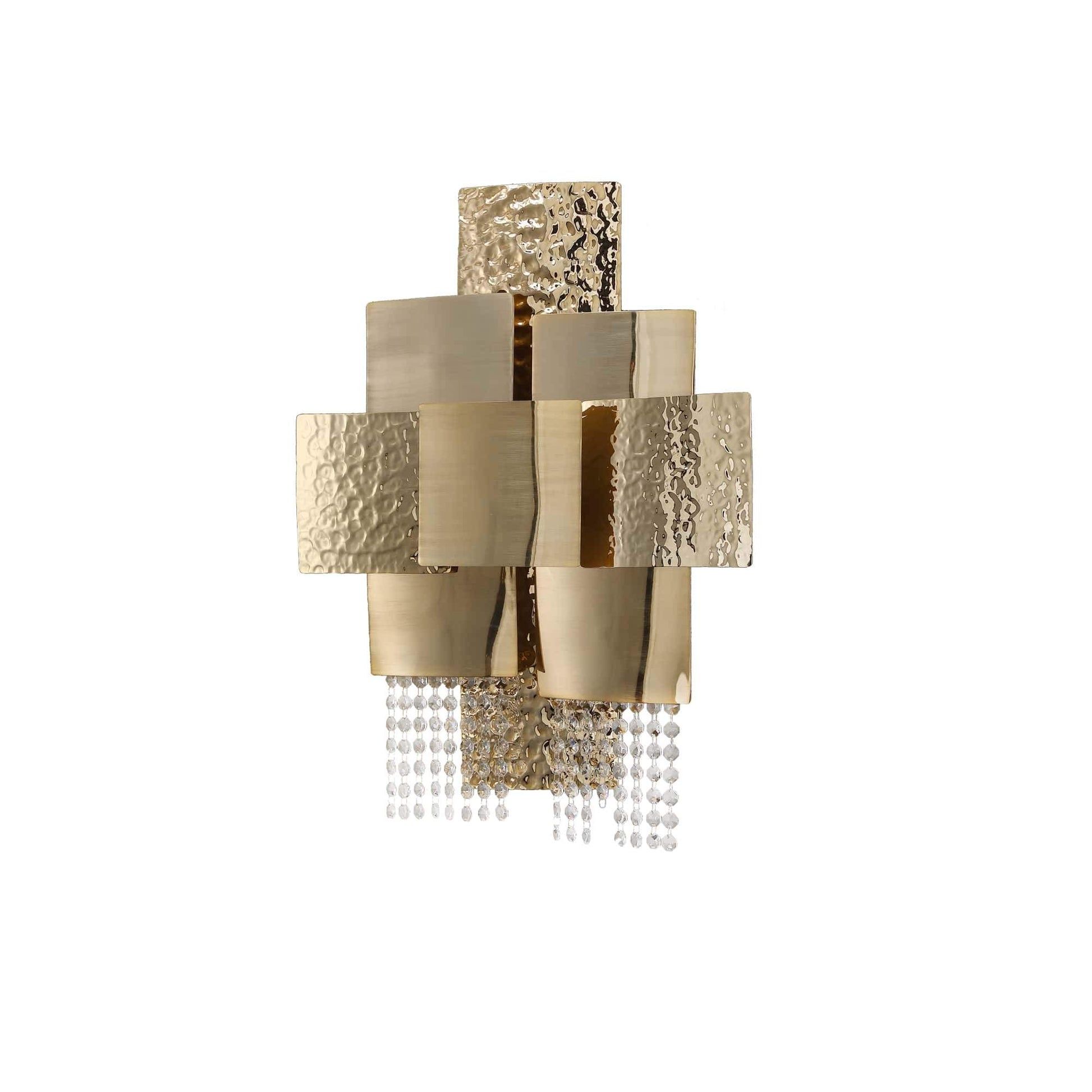 Amadeo Square Brass Crystal Sconce - GILDLAMPS