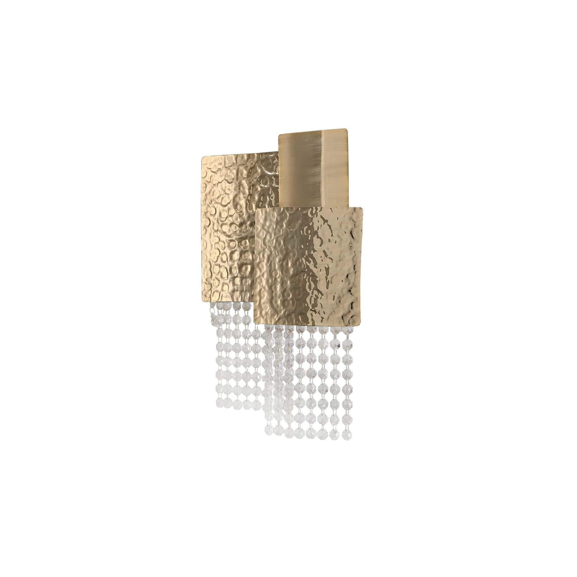 Amadeo Square Brass Crystal Sconce - GILDLAMPS
