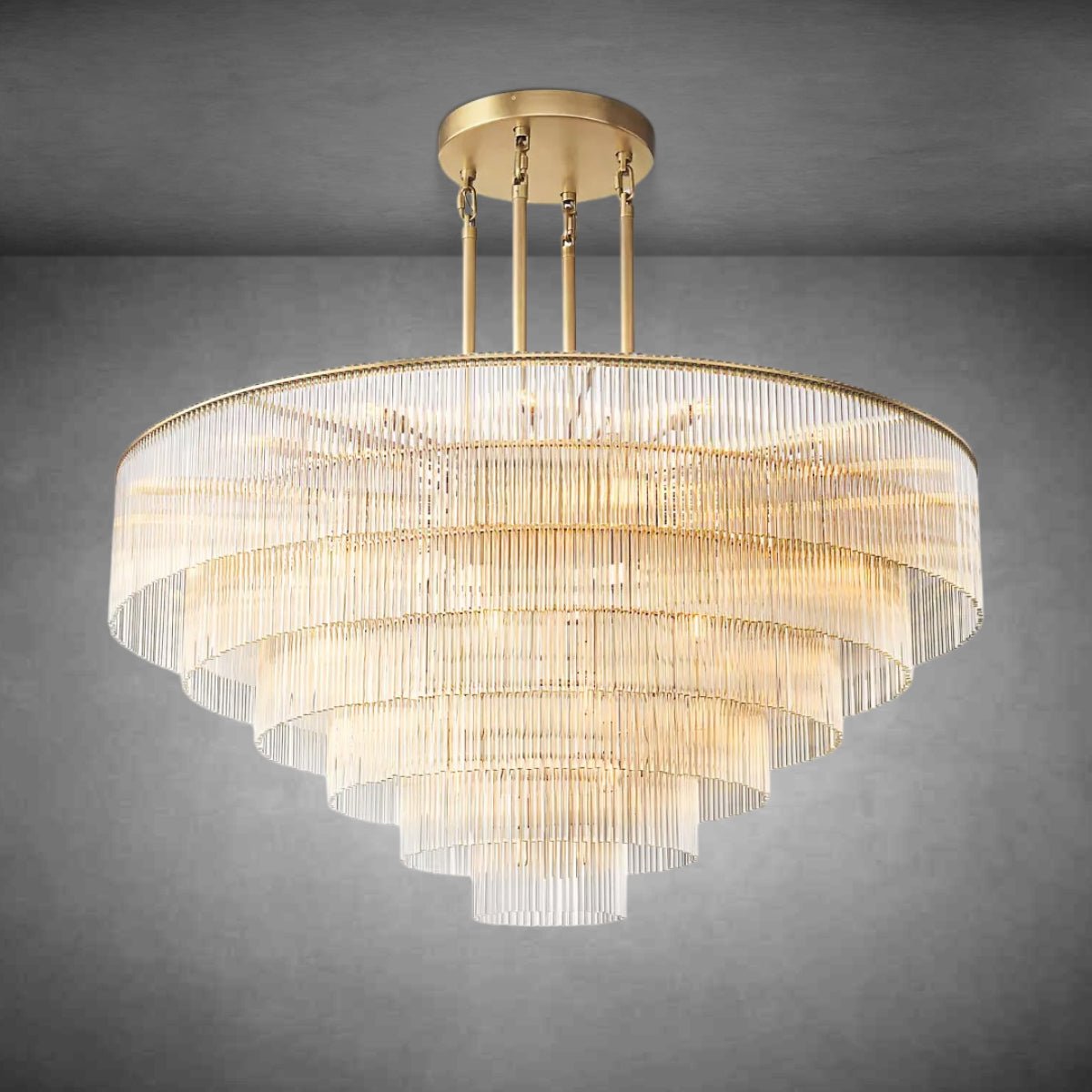 Amadeon Round Chandelier 60" - GILDLAMPS