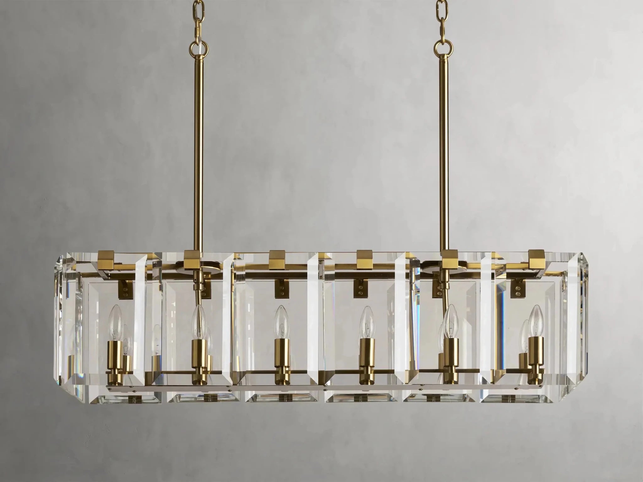 Amaya Rectangular Chandelier 12/16 Light - GILDLAMPS