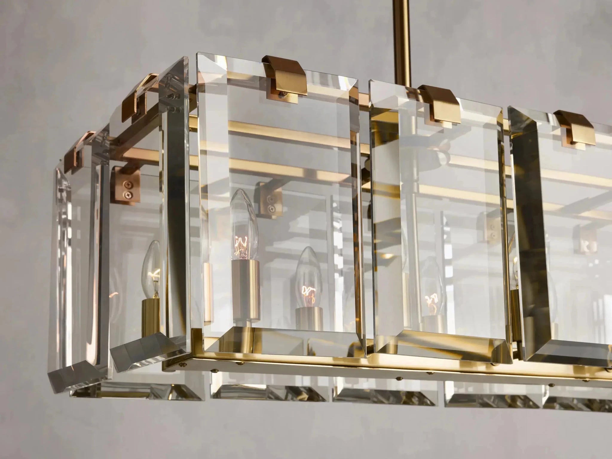 Amaya Rectangular Chandelier 12/16 Light - GILDLAMPS