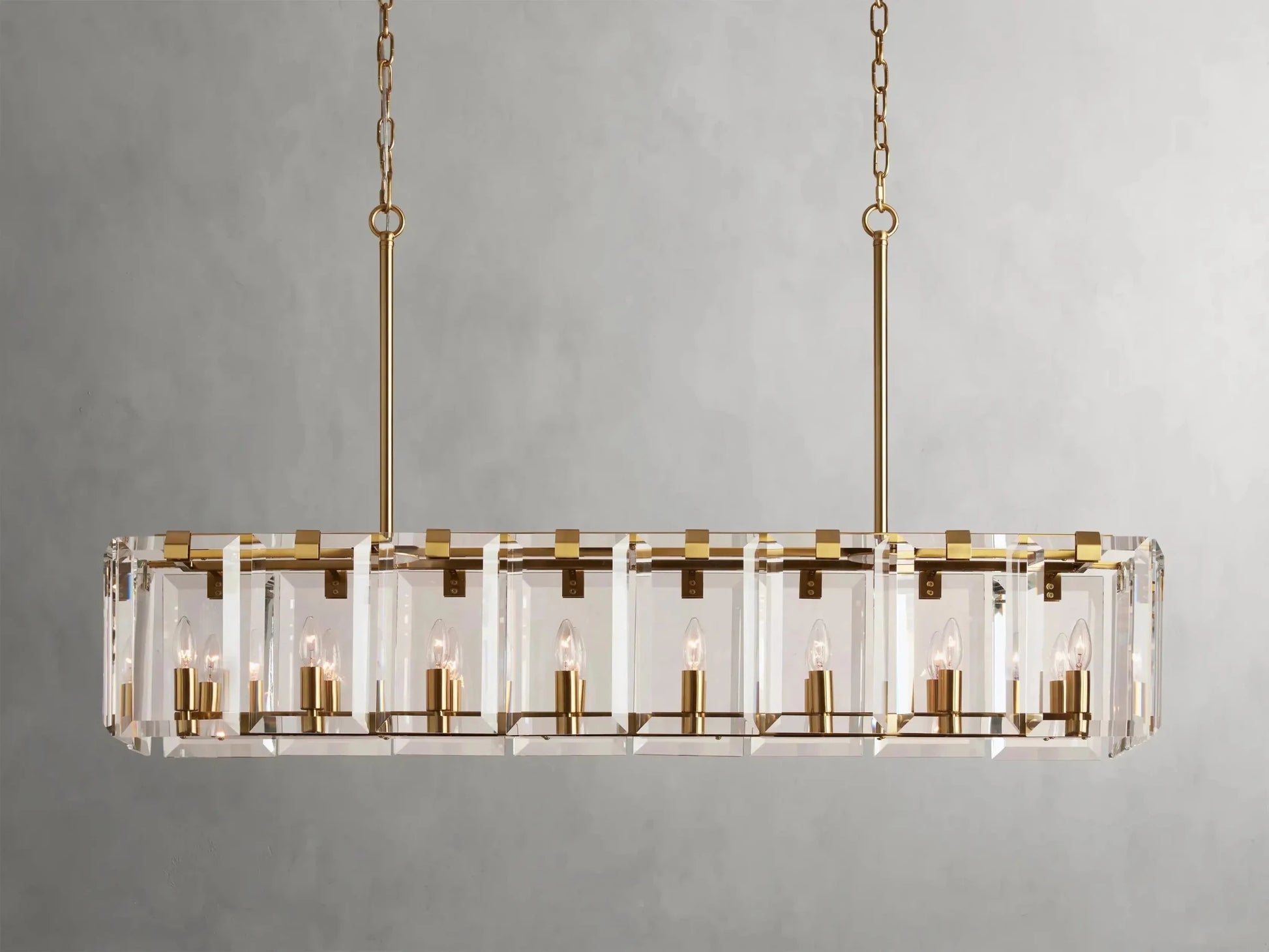 Amaya Rectangular Chandelier 12/16 Light - GILDLAMPS