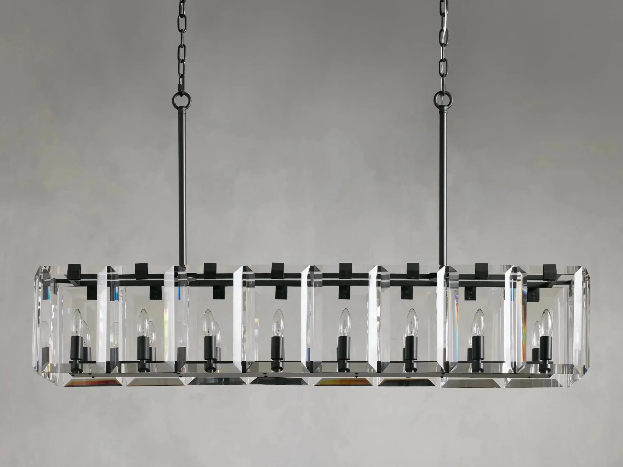 Amaya Rectangular Chandelier 12/16 Light - GILDLAMPS