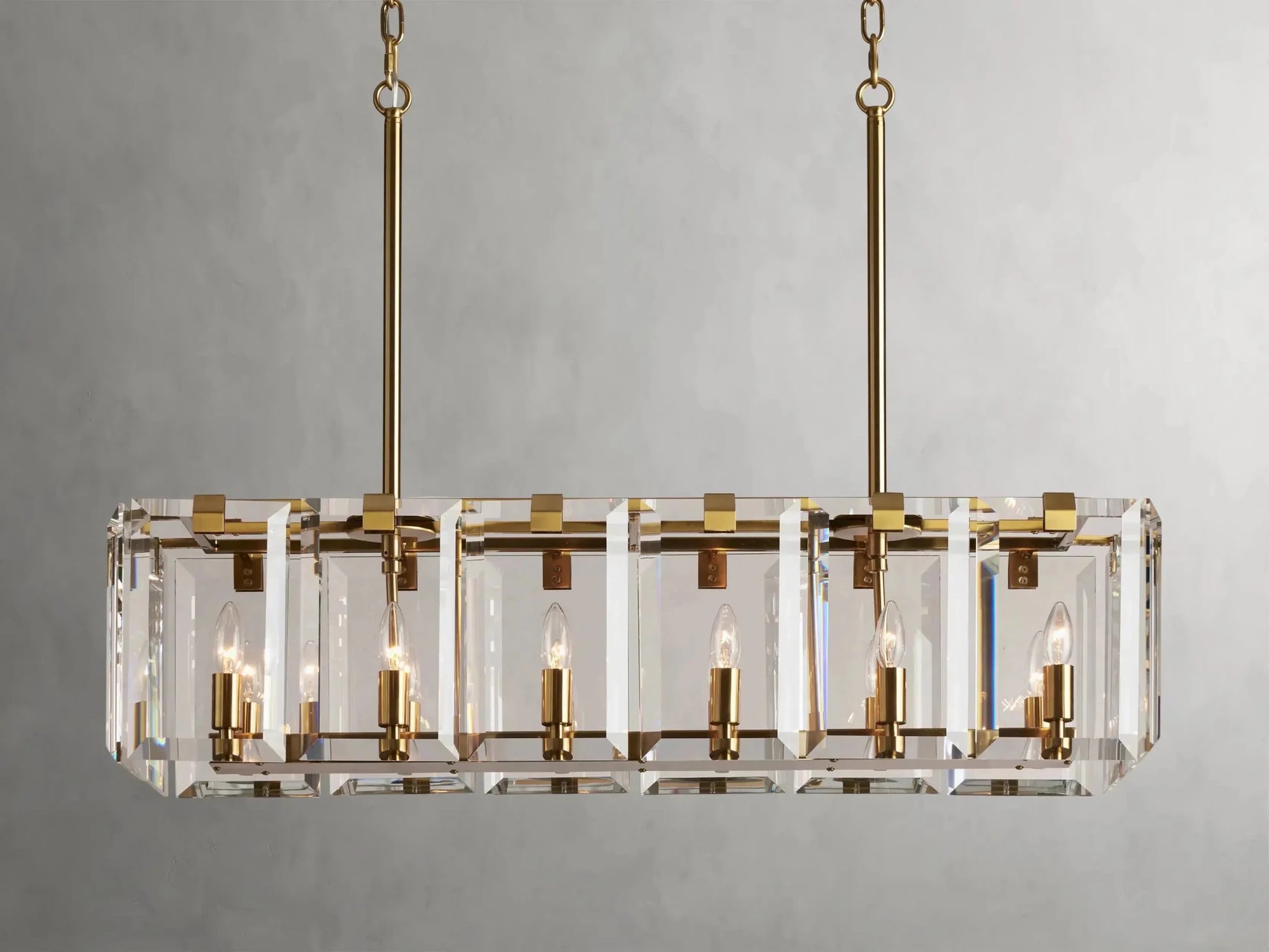 Amaya Rectangular Chandelier 12/16 Light - GILDLAMPS