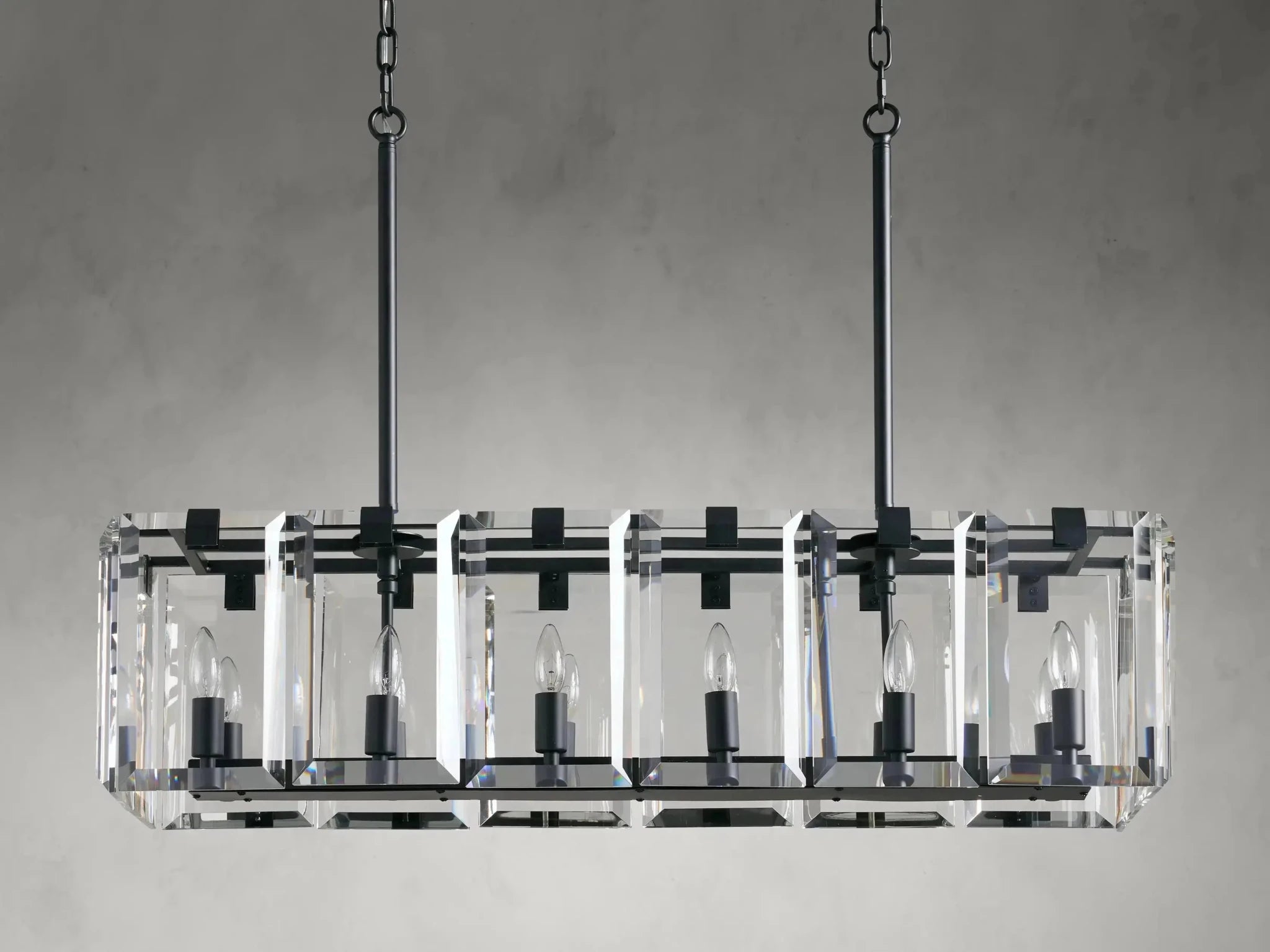 Amaya Rectangular Chandelier 12/16 Light - GILDLAMPS