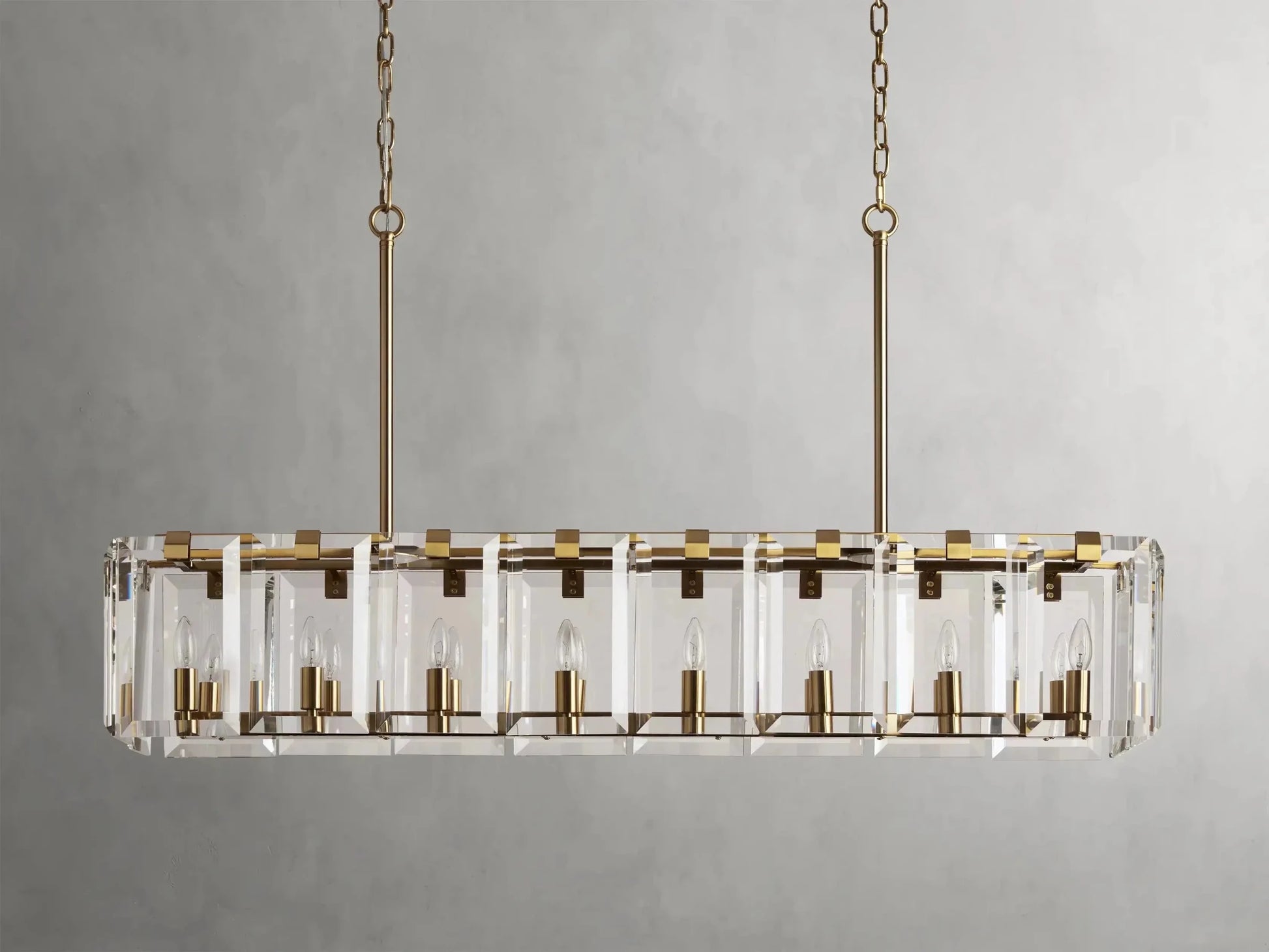 Amaya Rectangular Chandelier 12/16 Light - GILDLAMPS