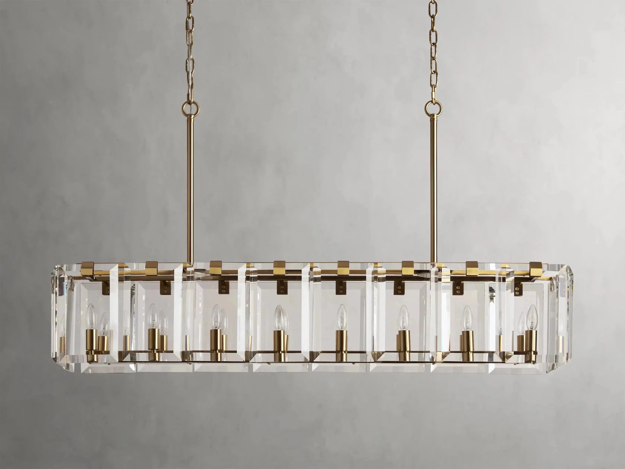 Amaya Rectangular Chandelier 12/16 Light - GILDLAMPS