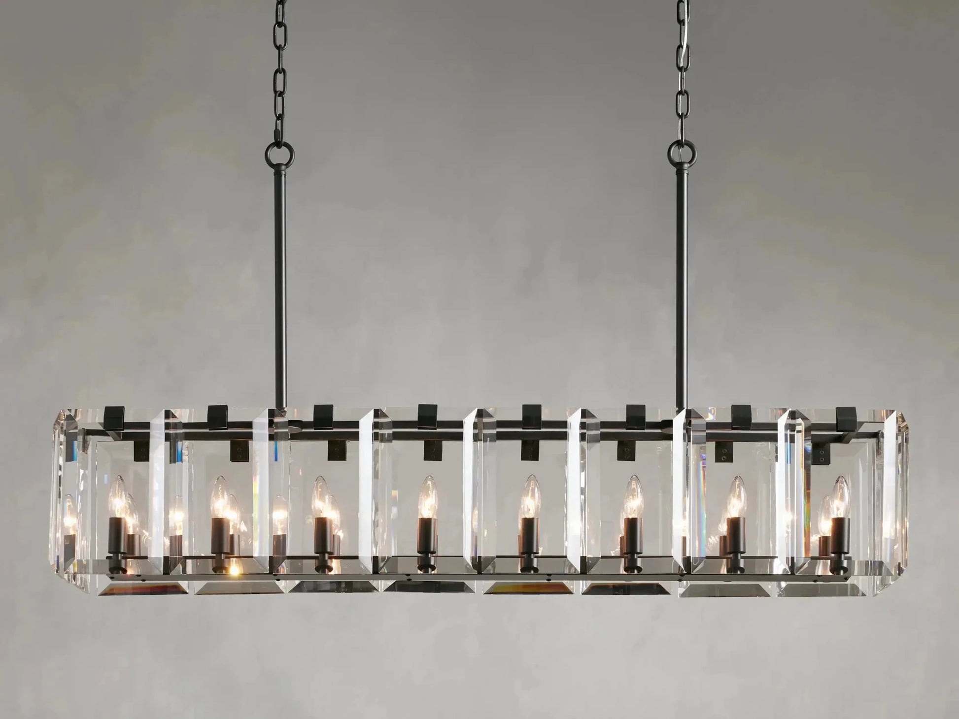 Amaya Rectangular Chandelier 12/16 Light - GILDLAMPS