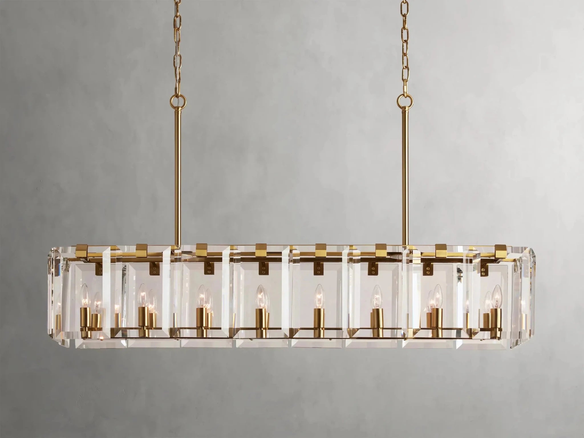 Amaya Rectangular Chandelier 12/16 Light - GILDLAMPS