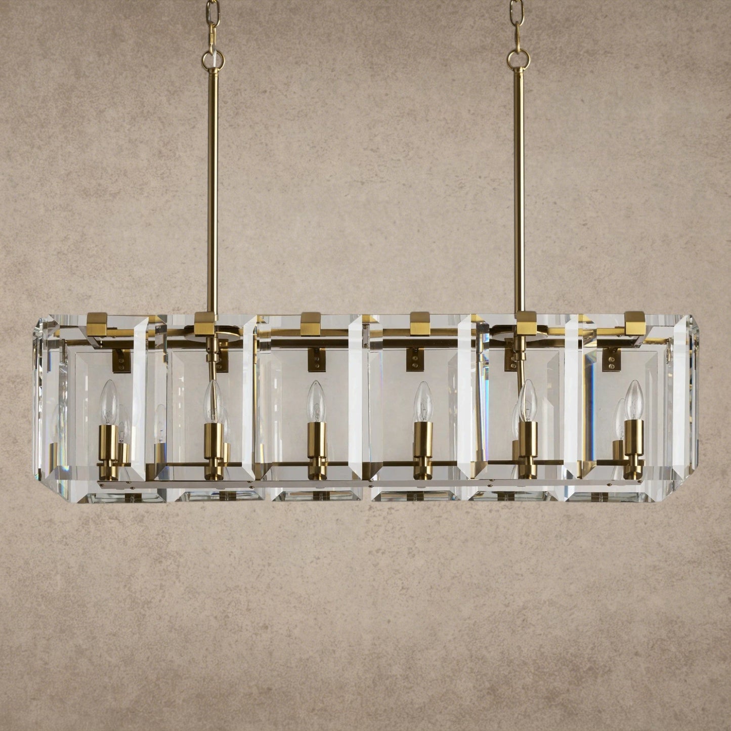 Amaya Rectangular Chandelier 40 inch, 53 inch
