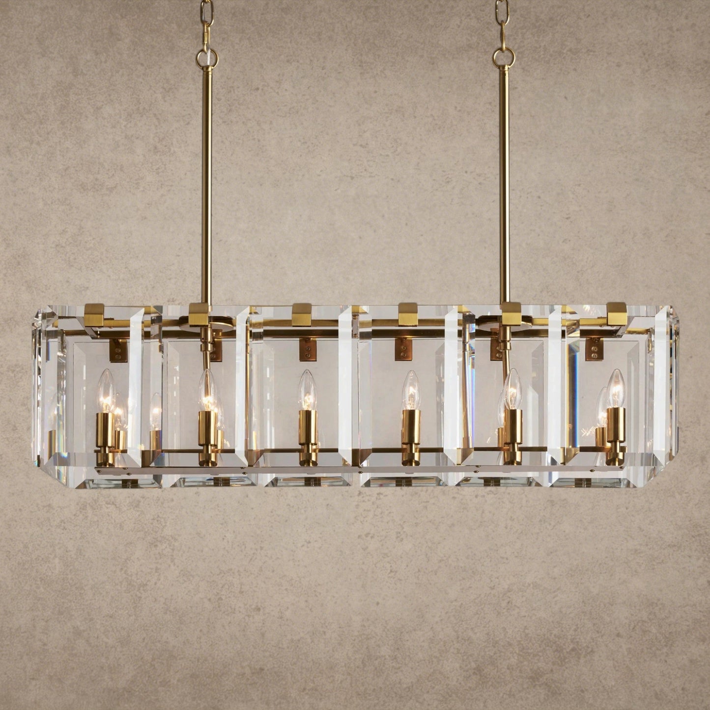 Amaya Rectangular Chandelier 40 inch, 53 inch
