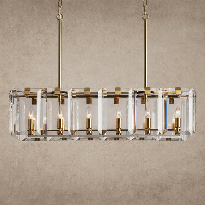 Amaya Rectangular Chandelier 40 inch, 53 inch