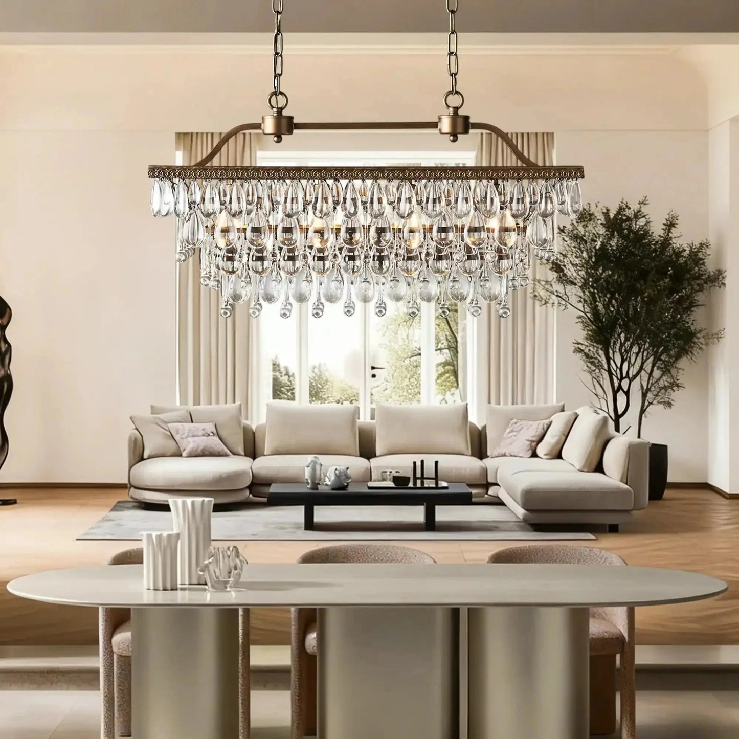 Anabelle Rectangular Chandelier - GILDLAMPS