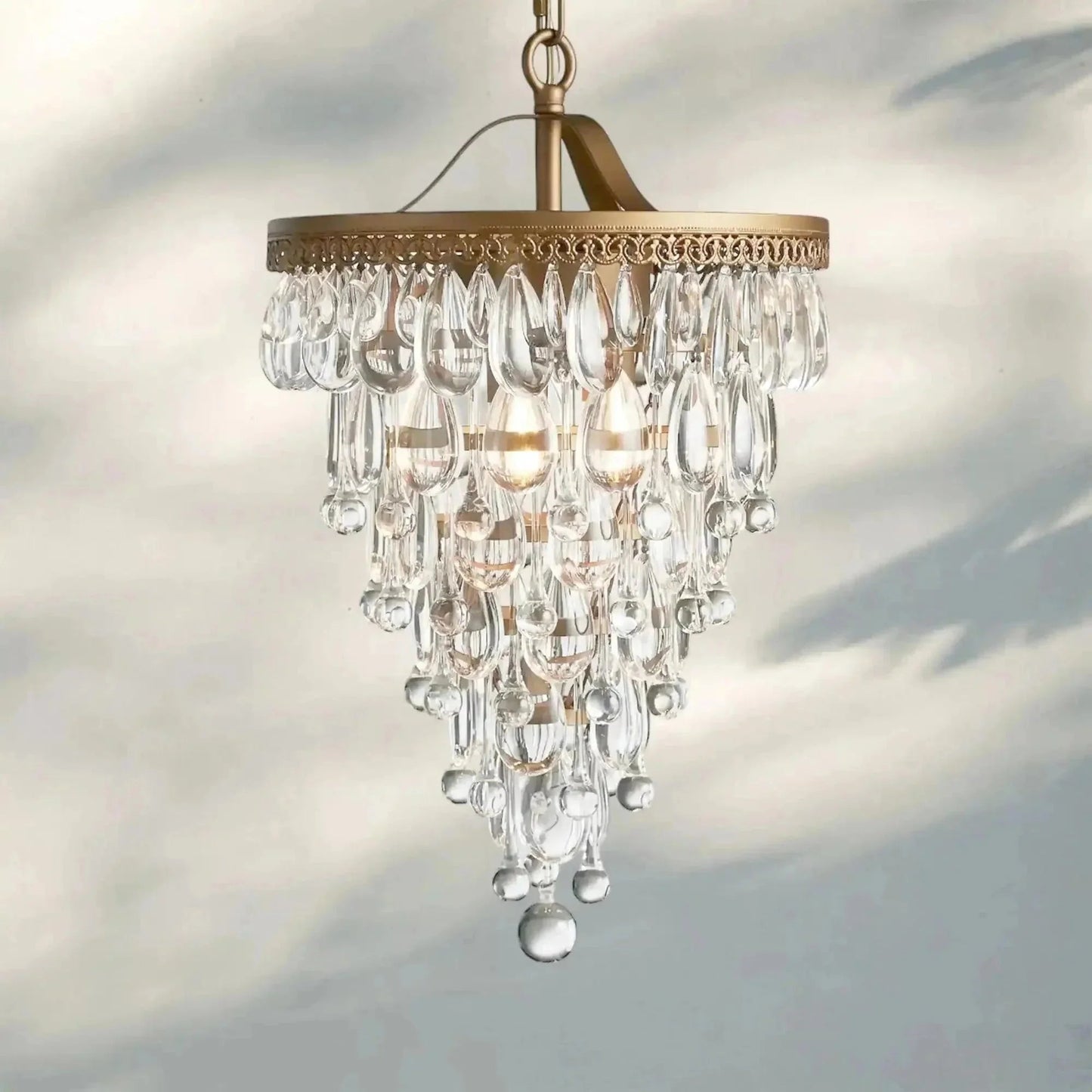 Anabelle Round Chandelier 17''23''H - GILDLAMPS