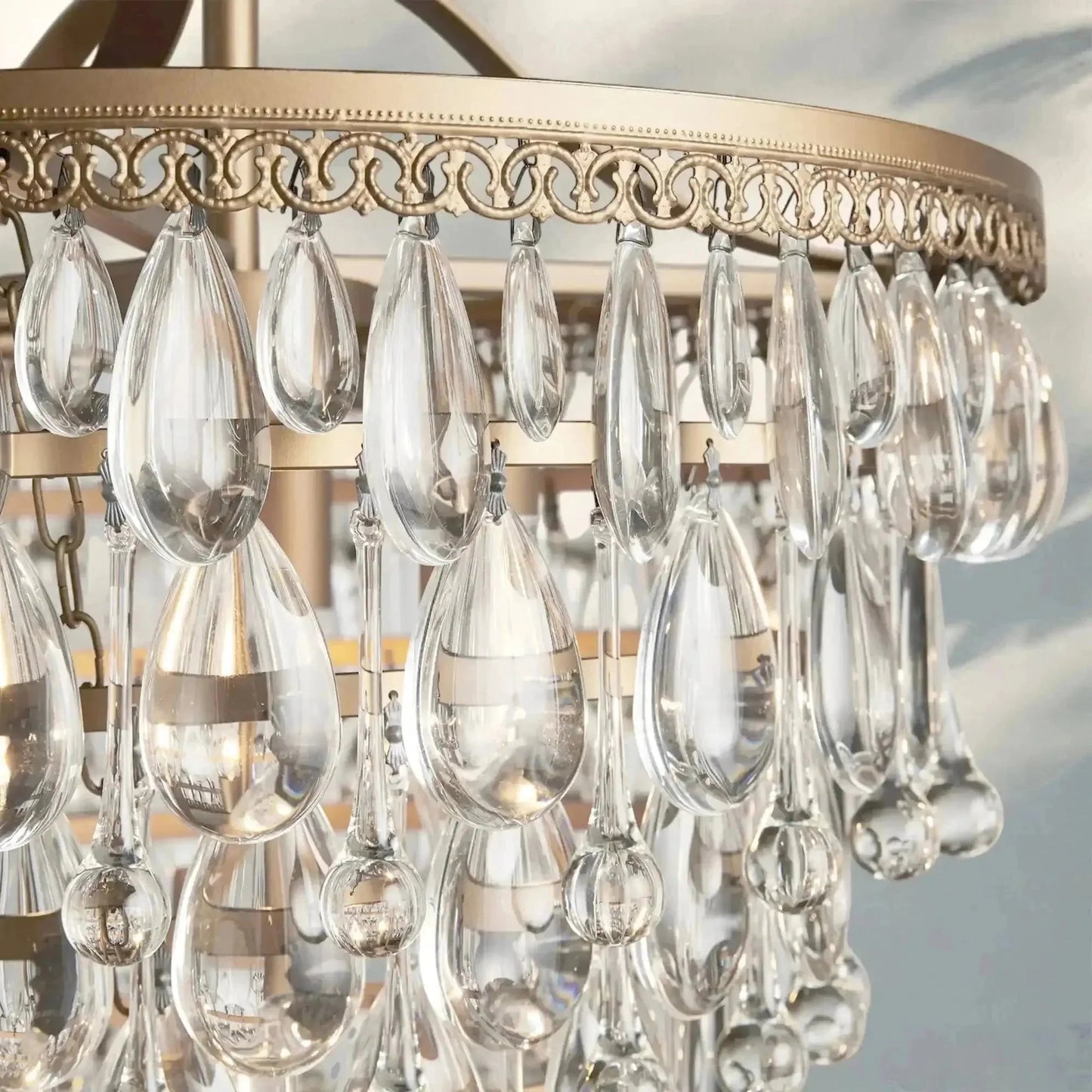 Anabelle Round Chandelier 17''23''H - GILDLAMPS
