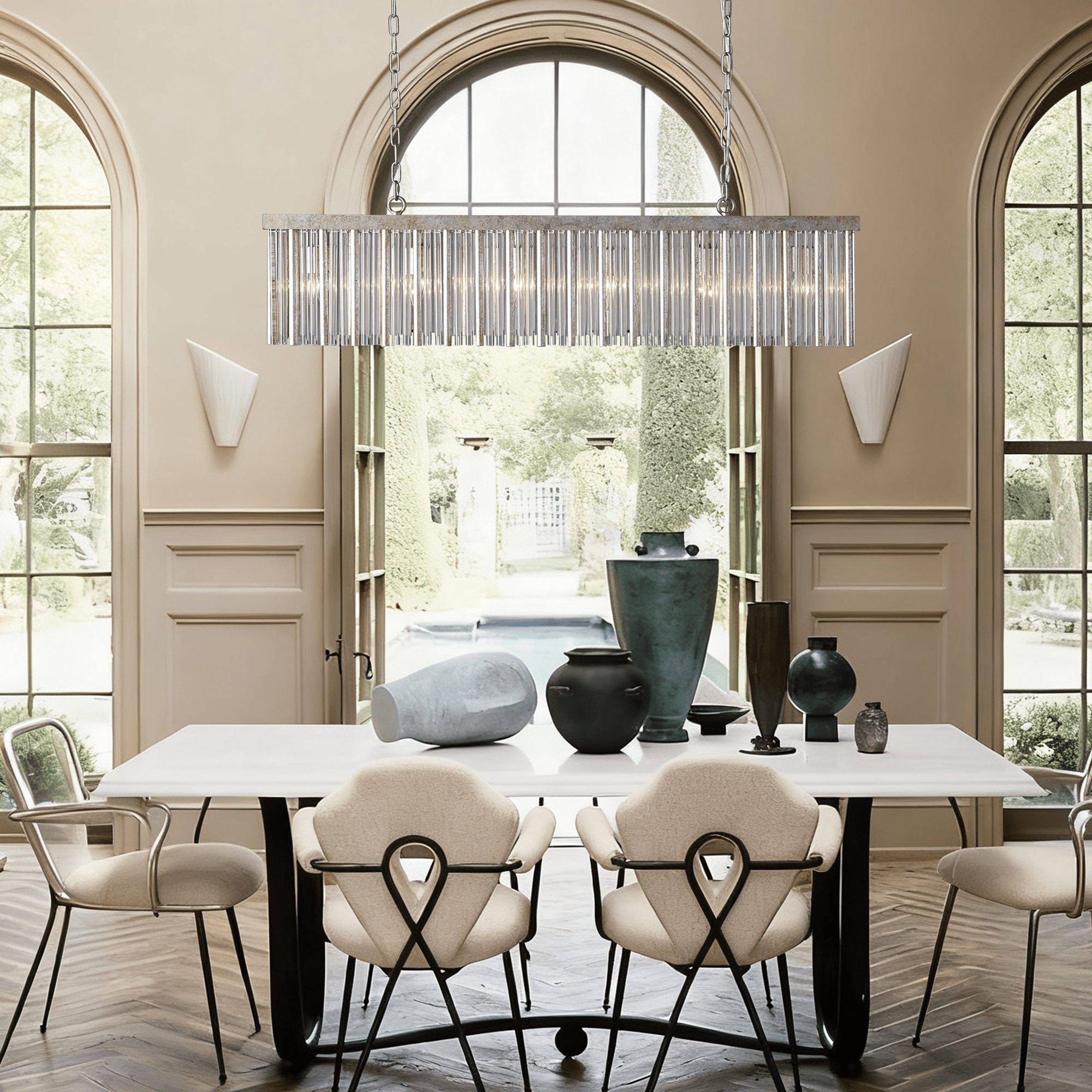 Andalucia Rectangular Chandelier 48'' - GILDLAMPS