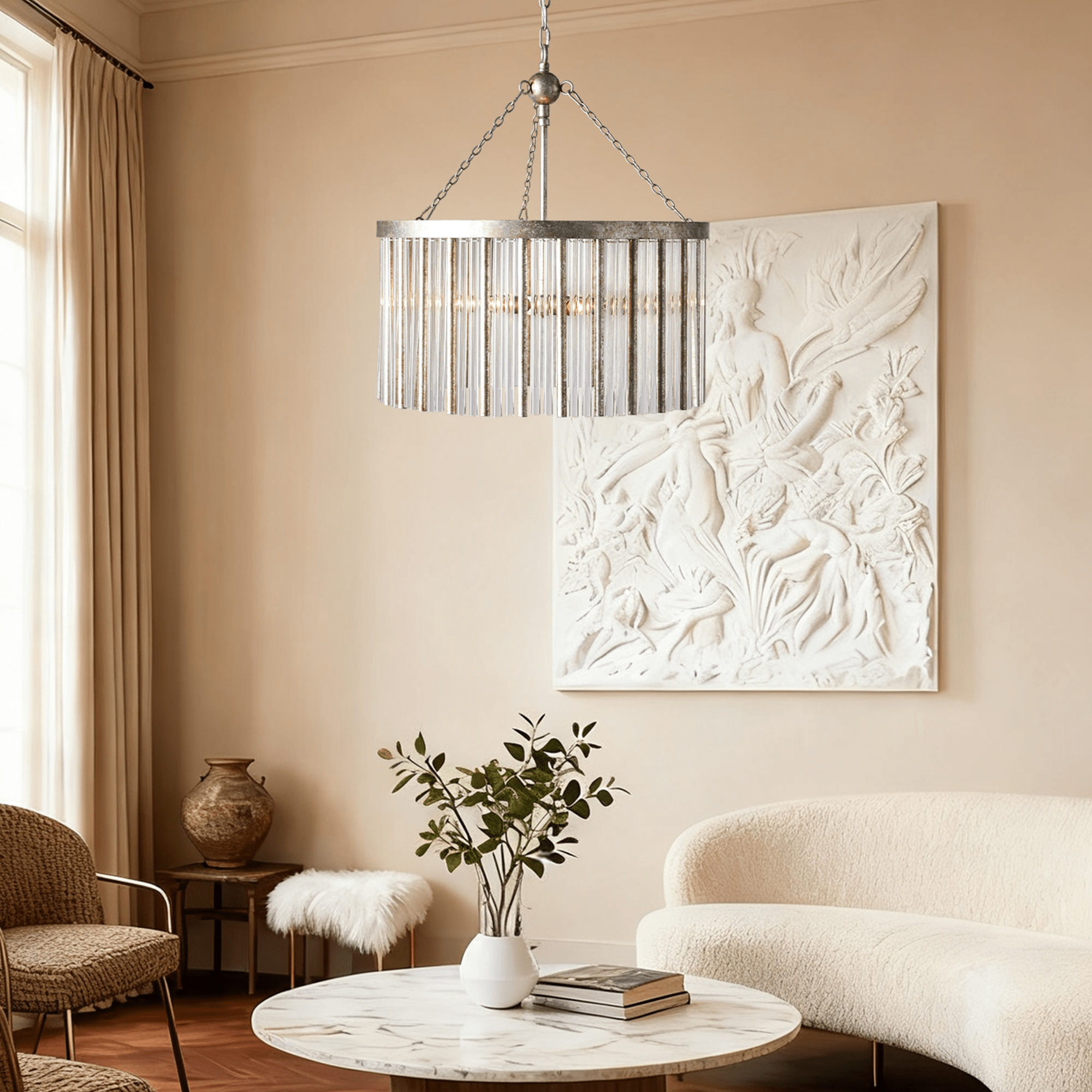 Andalucia Round Chandelier 24"35" - GILDLAMPS