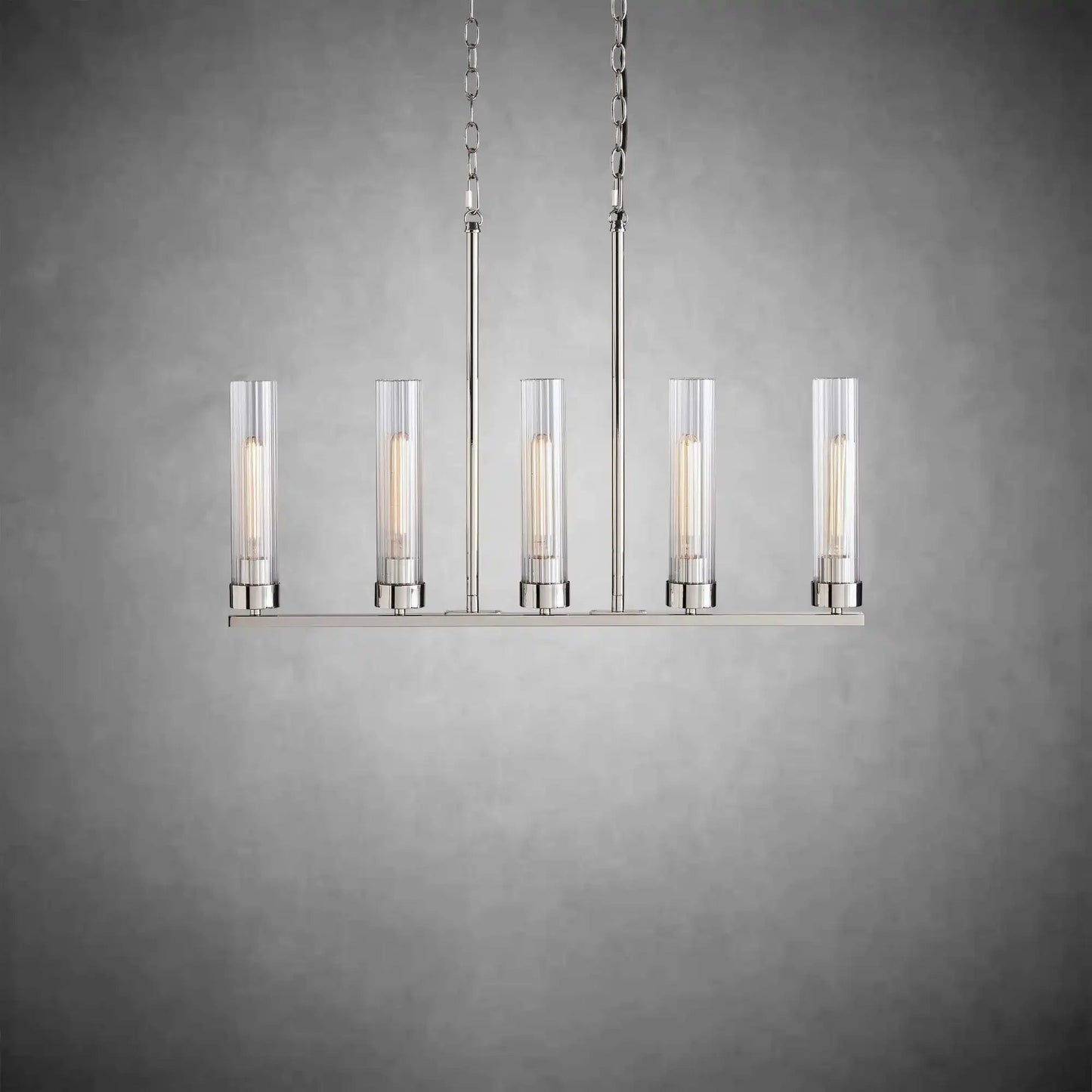Andreas Glass Linear Chandelier Lighting - GILDLAMPS