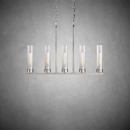 Andreas Glass Linear Chandelier Lighting - GILDLAMPS
