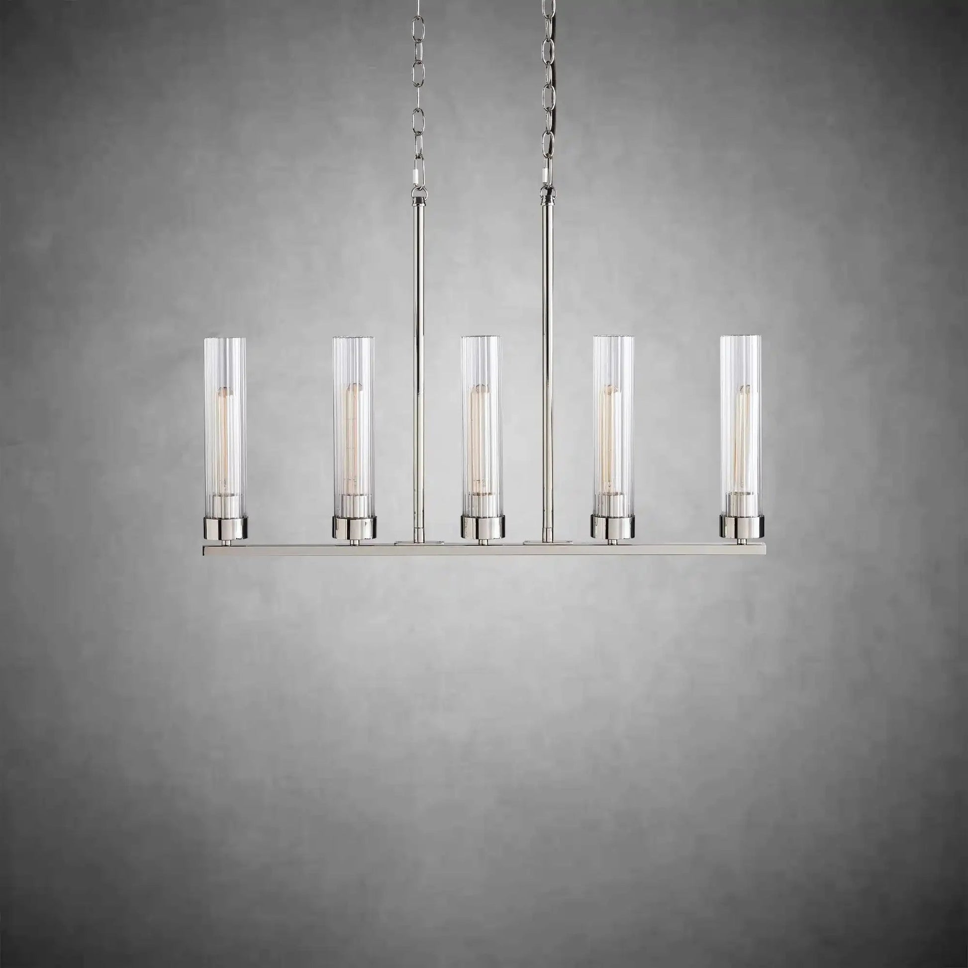 Andreas Glass Linear Chandelier Lighting - GILDLAMPS